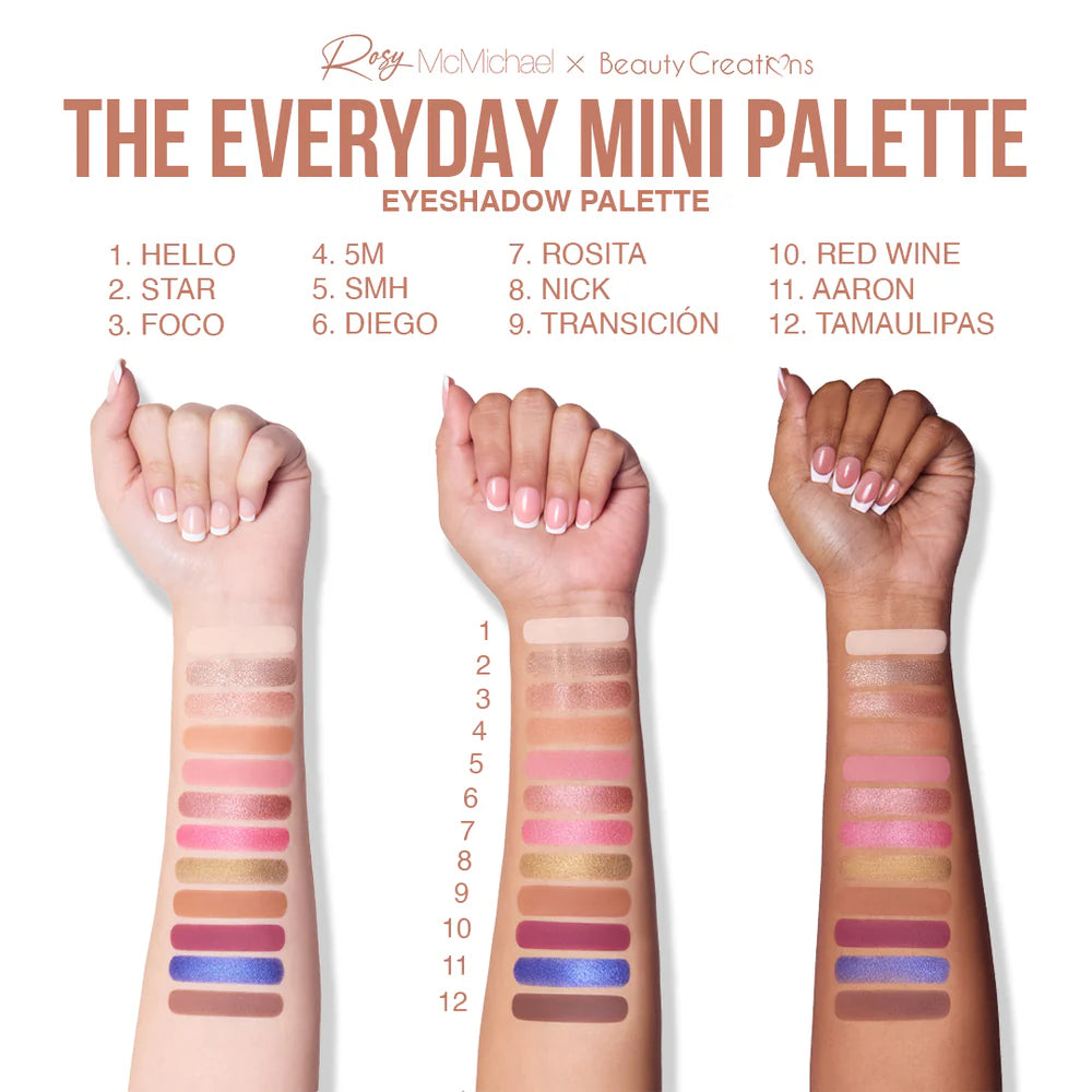 Rosy McMichael X Beauty Creations - Mini paleta de sombras - Rosy Essentials Vol. 1