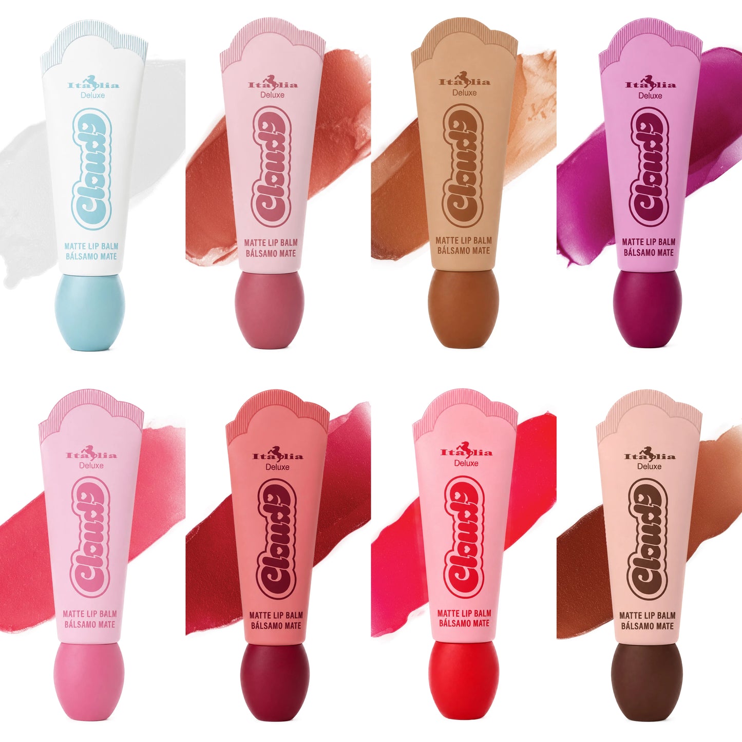Gama de 8 tonos Cloud 9 Matte Lip Balm - Italia Deluxe
