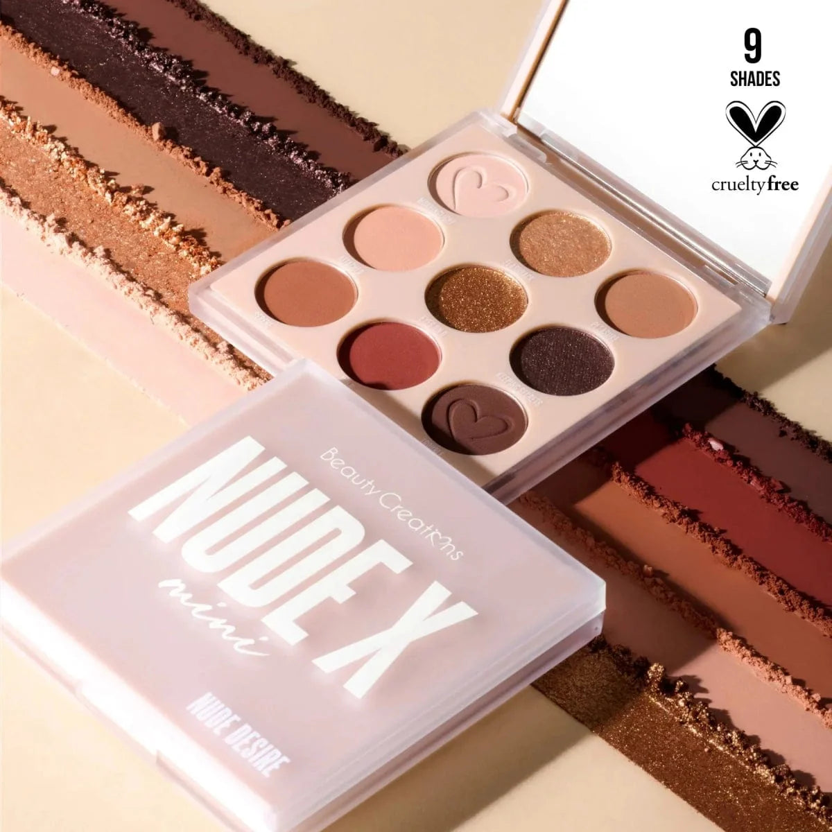 Beauty Creations - Nude X - Paleta Mini de sombras