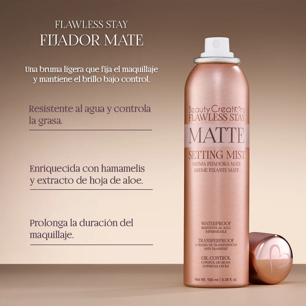Flawless Stay - Spray Aerosol - Fijador Mate - Beauty Creations