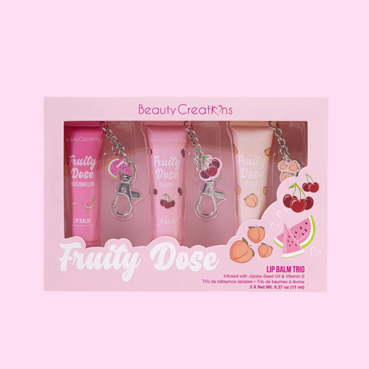 Fruity Dose - Set trío de bálsamo labial con llavero Beauty Creations