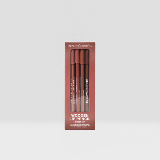 Wooden Lip Pencil 6PC Set - Beauty Creations