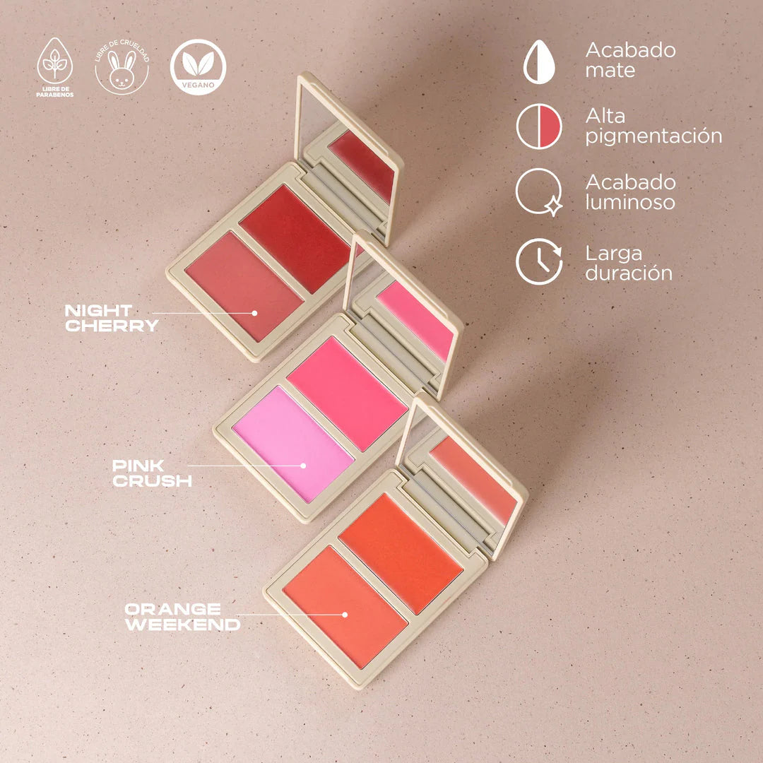 Atenea - Rubor Dúo Allure Crema Y Polvo Compacto