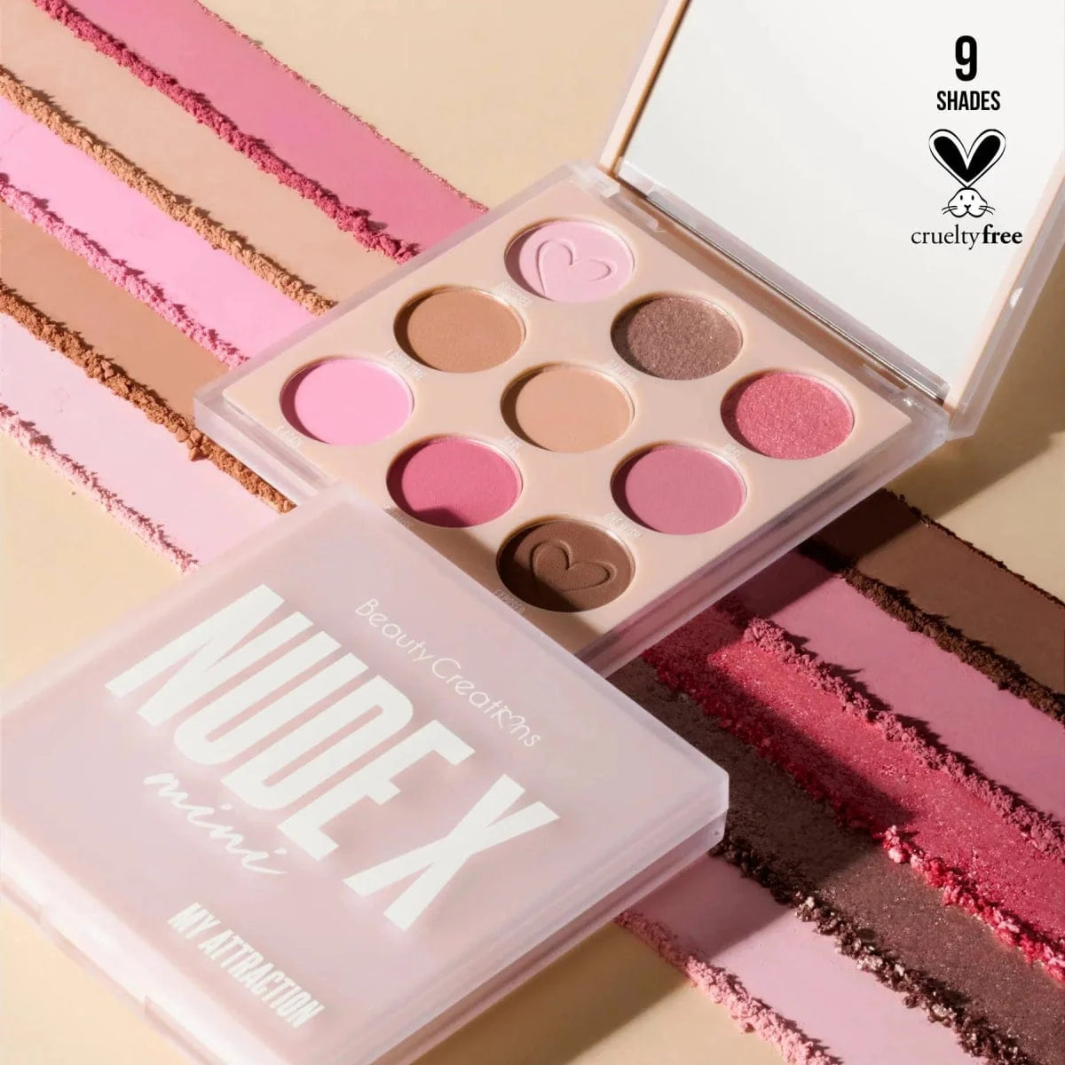 Beauty Creations - Nude X - Paleta Mini de sombras